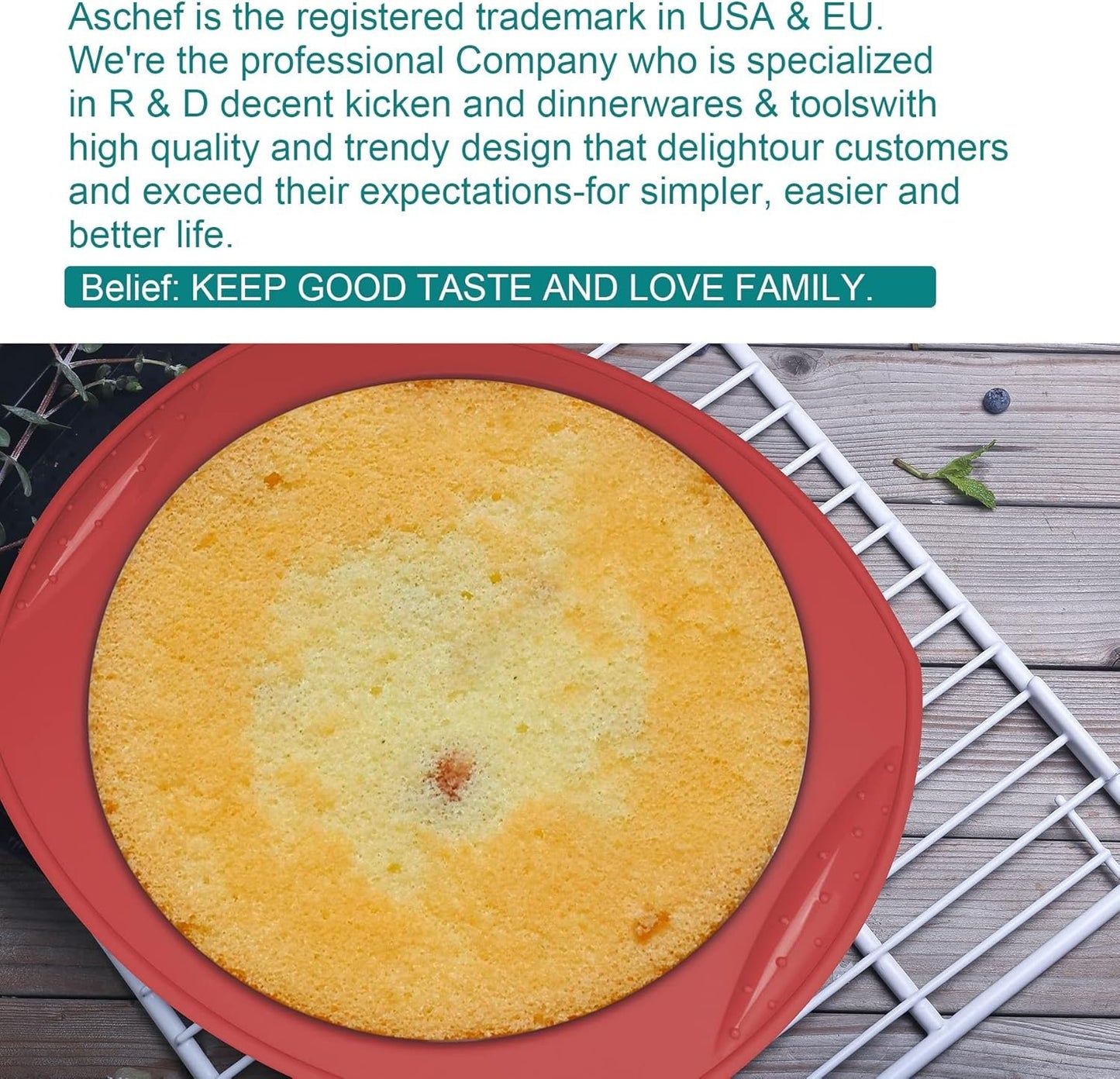 Aschef Silicone Nonstick Baking Pans Mold Tray Supplies Tools Bakeware Set, Food Grade for Muffin Donuts Pizza Tiramisu Cake Pan Cookie Sheets Cookware Set for Oven