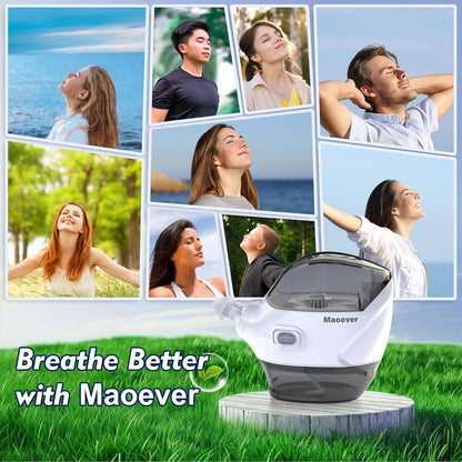 MAOEVER Nasal Irrigation System - Electric Neti Pot Sinus Rinse Machine for Nasal Care, Nose Cleaner Device with 30 Salt Packets and a Measuring Cup,...