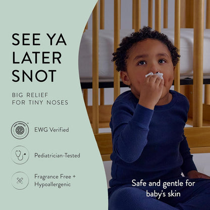 The Honest Company Plant-Based Snot Removing Wipes | Soothing Nose + Face Wipes with Aloe | Hypoallergenic for Sensitive Skin, EWG Verified | Fragrance Free, 60 Count