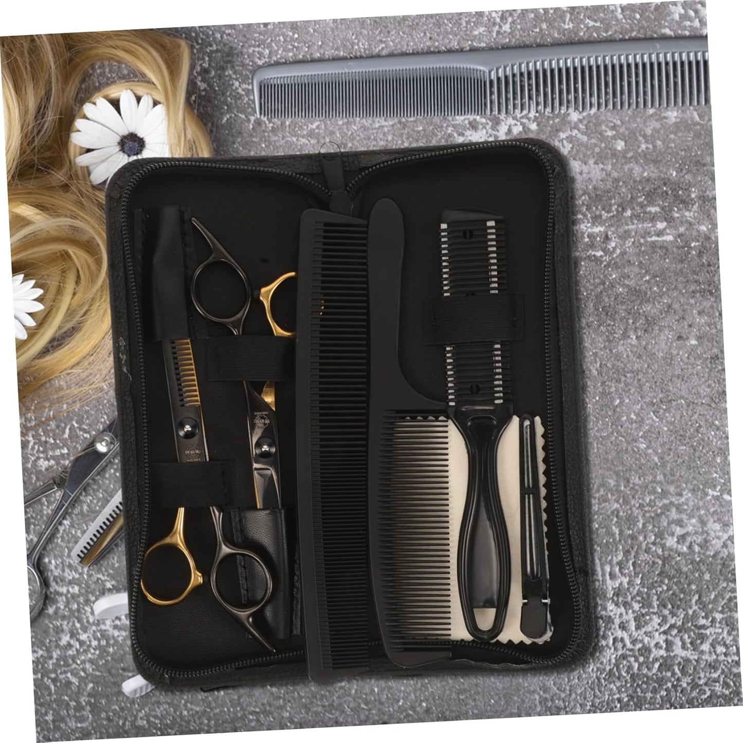 VALICLUD 1 Set Barber Scissors Set Cut Scissors Kit for Hair Clipper Cutting Barber Tools Barber Supplies Stainless Steel Black