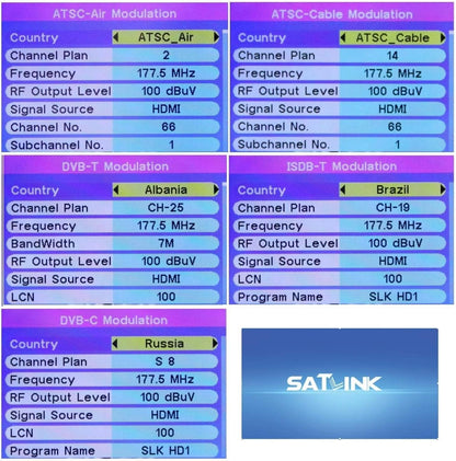 SatLink ST-7000 HDMI to RF Digital Modulator/Encoder Delivers 1080p HDMI Video to TVs as HD ATSC or QAM (J.83B) Channel via Coax Network