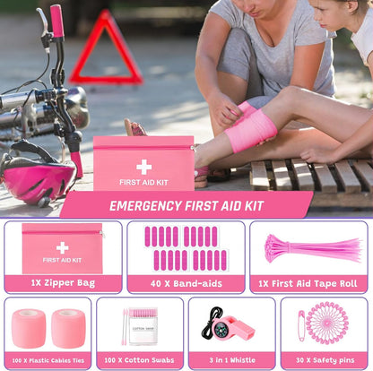 298PCS Roadside Emergency Car Kit- Car Emergency Kit with Jumper Cables, Roadside Emergency Kit for Vehicles, Emergency Car Kit, Car Safety Kits, Gloves,Tow Strap,Tool Kit,Reflective Warning Triangle