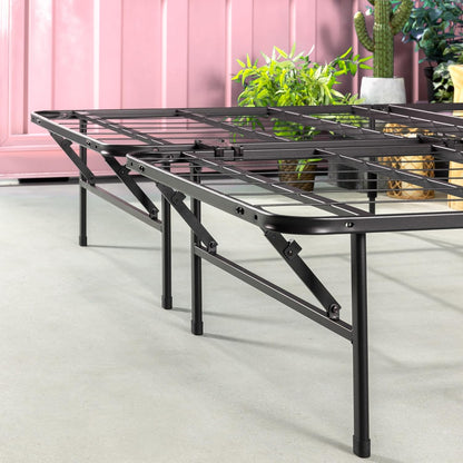 Zinus Smartbase King Bed Base Frame Foldable Premium Metal Heavy Duty Steel - Folding Bed Platform Mattress Foundation with Under Bed Storage
