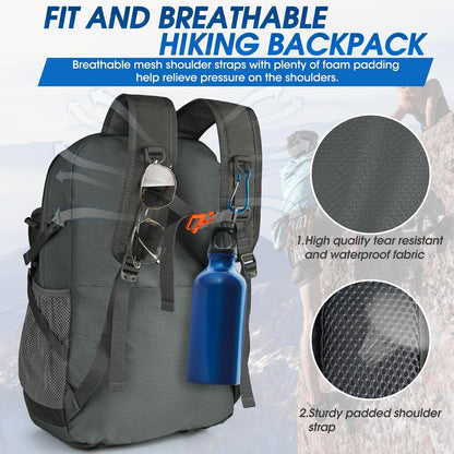 40L Packable Backpack Waterproof Hiking Backpacks Lightweight Outdoor Sport Travel Daypack for Climbing Camping Touring