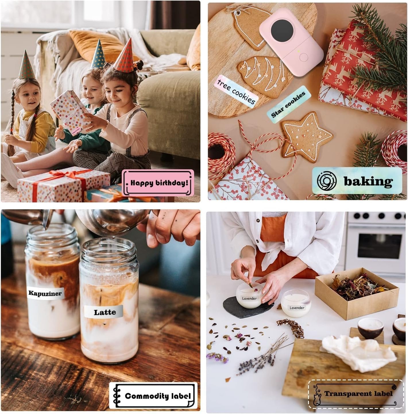 Label Maker Machine, Phomemo D30 Portable Bluetooth Label Printer with Tape Label Maker Handheld, Multiple Templates Available for Smartphone Easy to Use for Office Home Organization USB Rechargeable