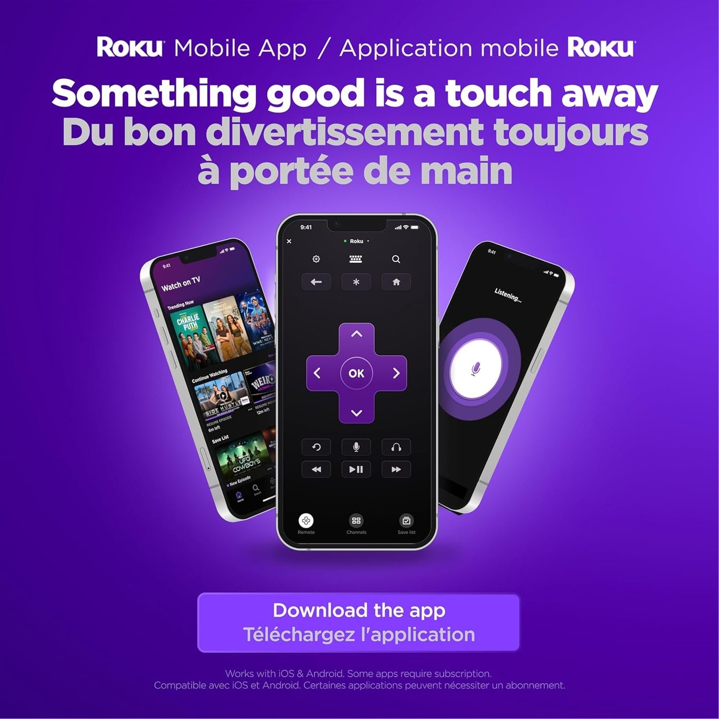 Roku Streaming Stick 4K 2022 (Official Manufacturer Product) | Streaming Device 4K/HDR/Dolby Vision with Voice Remote with TV Controls and Long-Range Wi-Fi