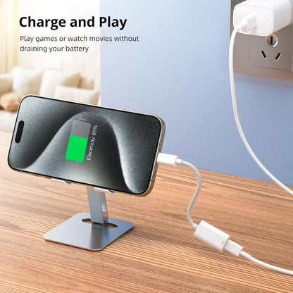 Lighting Female to USB C Adapter (Audio Decoding Cord,Fast Charging,Data) Lighting Wired Headphone Connector Cable for iPhone 15,16,iPad USB-C Accessory