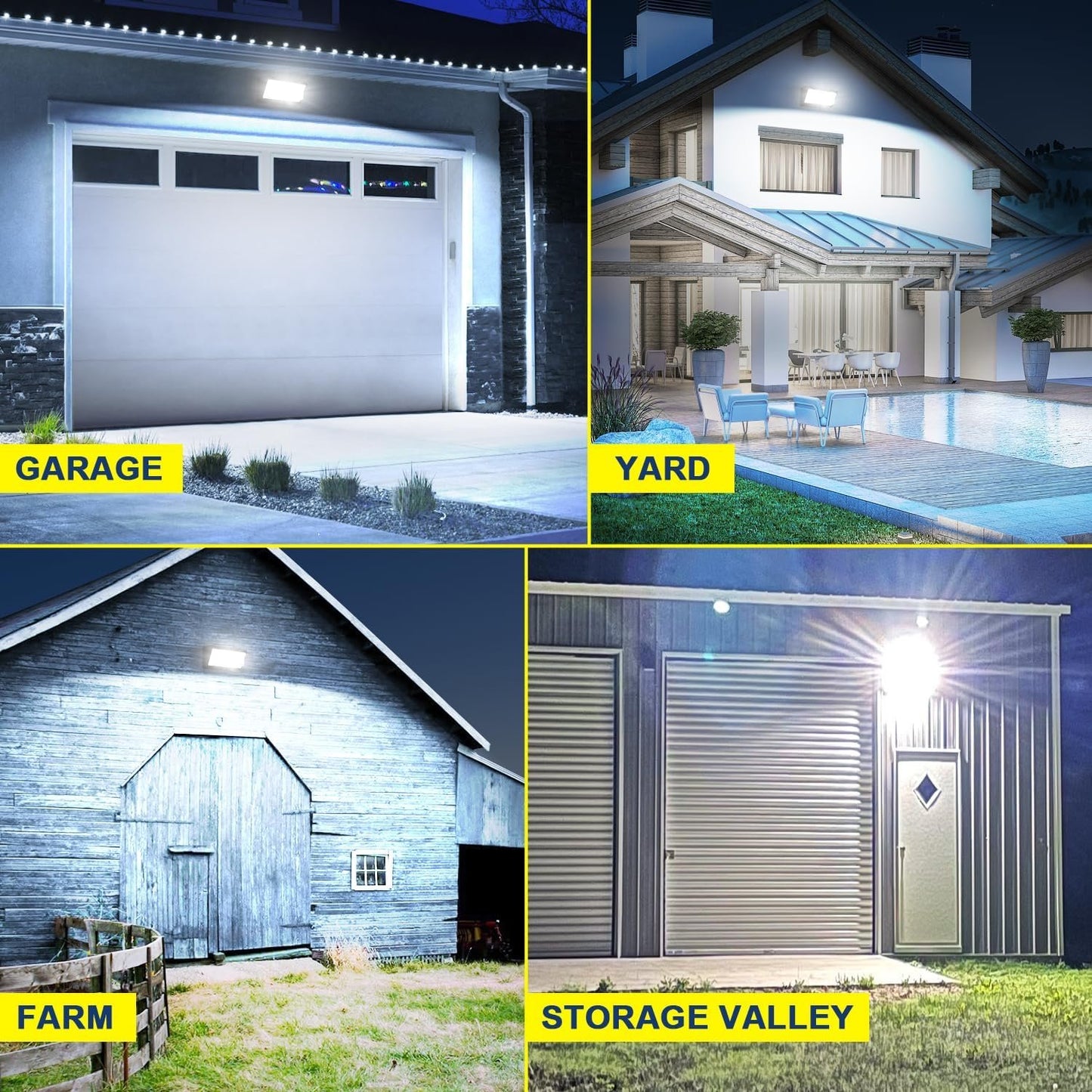 LEDMO 120W LED Wall Pack Light, 5000K Outdoor Security Flood Lighting, 15840LM Commercial Wall Light with IP65 Waterproof for Parking Lots, Yard (4Pack)
