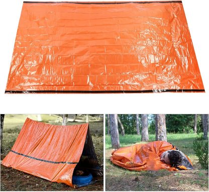 Emergency Tent, Portable Survival Tent with Nylon Rope for Camping Hiking
