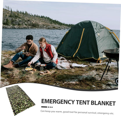 UPKOCH 1 Set Multi Use Emergency Tent for Lightweight and Compact Durable Tear Resistant Shelter Essential Gear for Outdoor Enthusiasts Camouflage Design