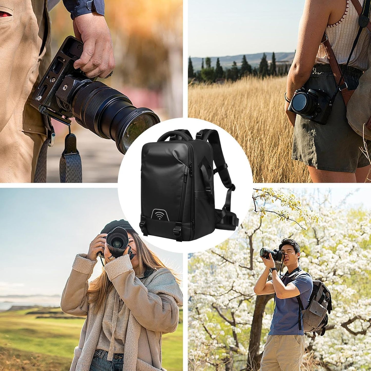 Camera Gear Backpack, Photography Travel Bag, Camera Carrying Bag, Mirror Camera Bag, Large Camera Backpack, DSLR Gear Bag, Outdoor Camera Backpack, Lens Storage Bag, Camera Travel Case, Camera Ge,,