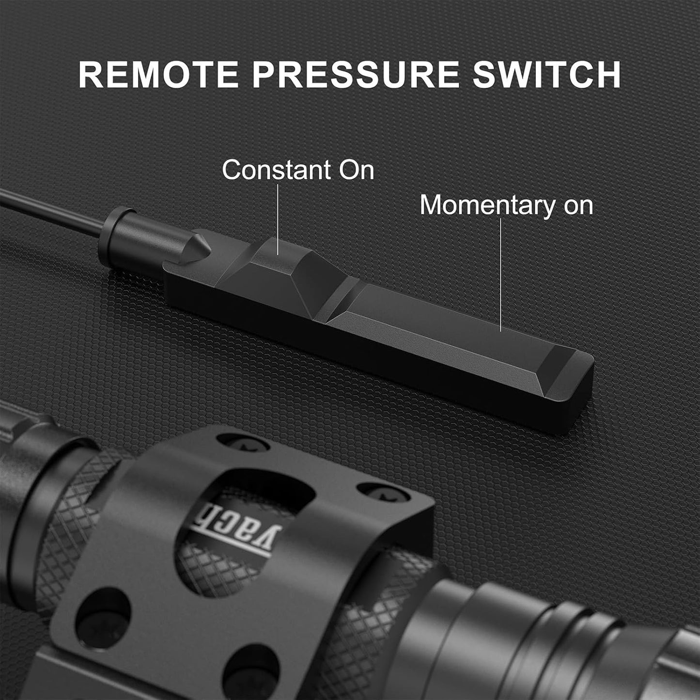 Feyachi FL11 Tactical Flashlight 1200 Lumen LED Light with Picatinny Rail Mount for Outdoor Hunting Shooting and Remote Switch Included
