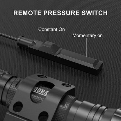 Feyachi FL11 Tactical Flashlight 1200 Lumen LED Light with Picatinny Rail Mount for Outdoor Hunting Shooting and Remote Switch Included