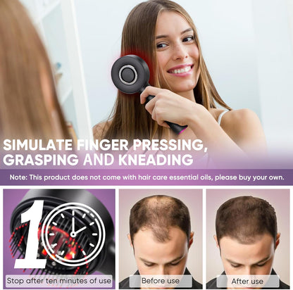 Upgrade 3 in 1 Hair Oil Applicator,Electric Hair Brushes for Hair Growth,Oil Applicator Scalp Massager,IPX7 Waterproof Electric Scalp Massager