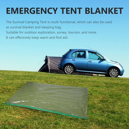 Outanaya Emergency Survival Shelter Tent Multi Functional Camping Tent Thermal Blanket for Hiking and Emergency Situations Lightweight Compact