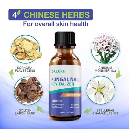 Dr. Luke Toenail Fungus Revitalizer Tough on Nails: Nail Fungus Refresher Liquid for Discolored Nails 1 oz (Packaging May Vary)