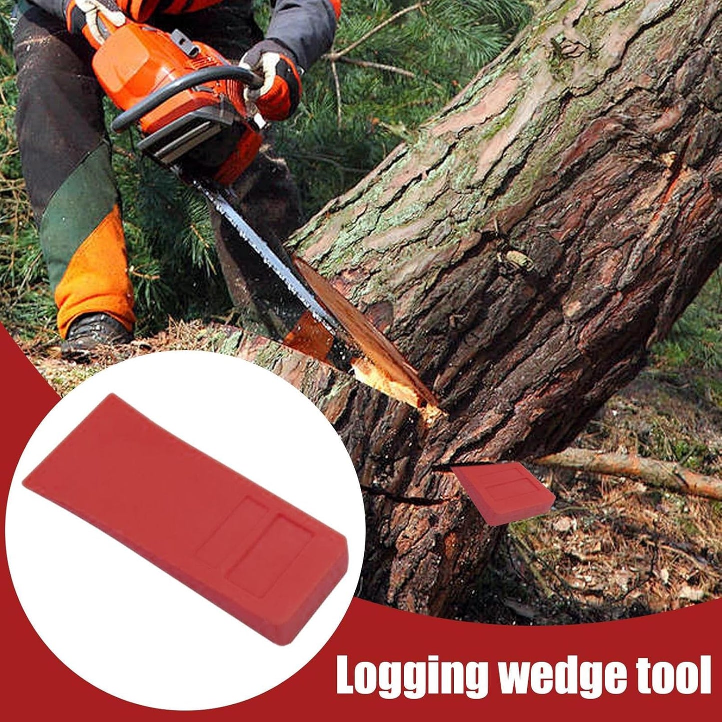 Tree Felling Wedge, 6 pollici Chainsaw Safety Wedge, Spiked Logging Tool, Sturdy Cutting Aid, Timber Falling Direction for Garden, forests, and Professional Faller Use