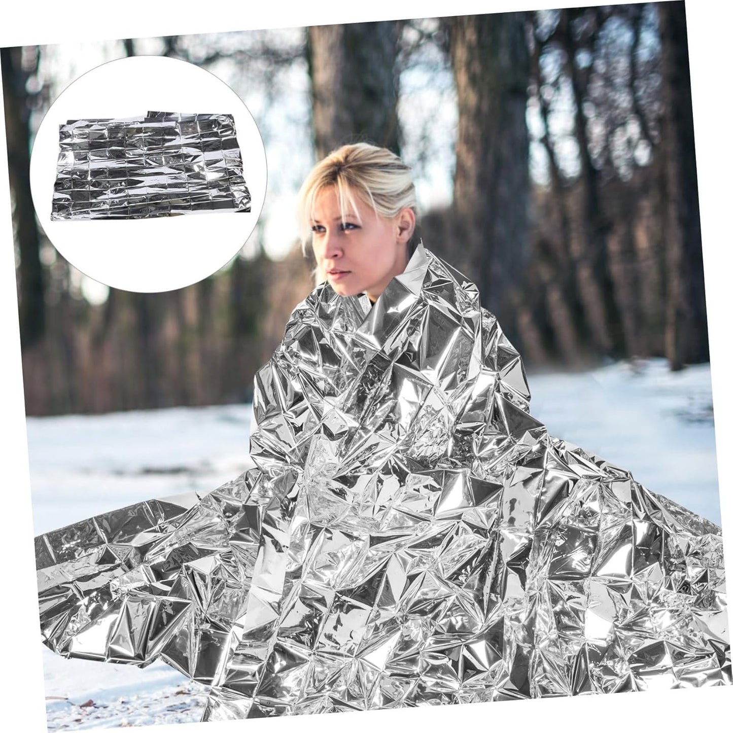 EXHUMKY 10Pcs Thermal Emergency Blanket Lightweight Sun Protection Survival Blankets for Camping Hiking First Aid Outdoor Activities Pet Design