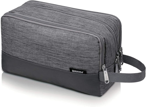 Toiletry Bag Small Nylon Dopp Kit Lightweight Shaving Bag for Men and Women (Cationic Grey)