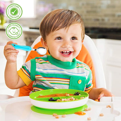 Lehoo Castle Toddler Cutlery Spoon and Forks, 6pcs Stainless Steel Dinosaurs Toddler Utensils Set, Toddler Spoons Forks Self Feeding Incudes 3 x Spoons, 3 x Forks