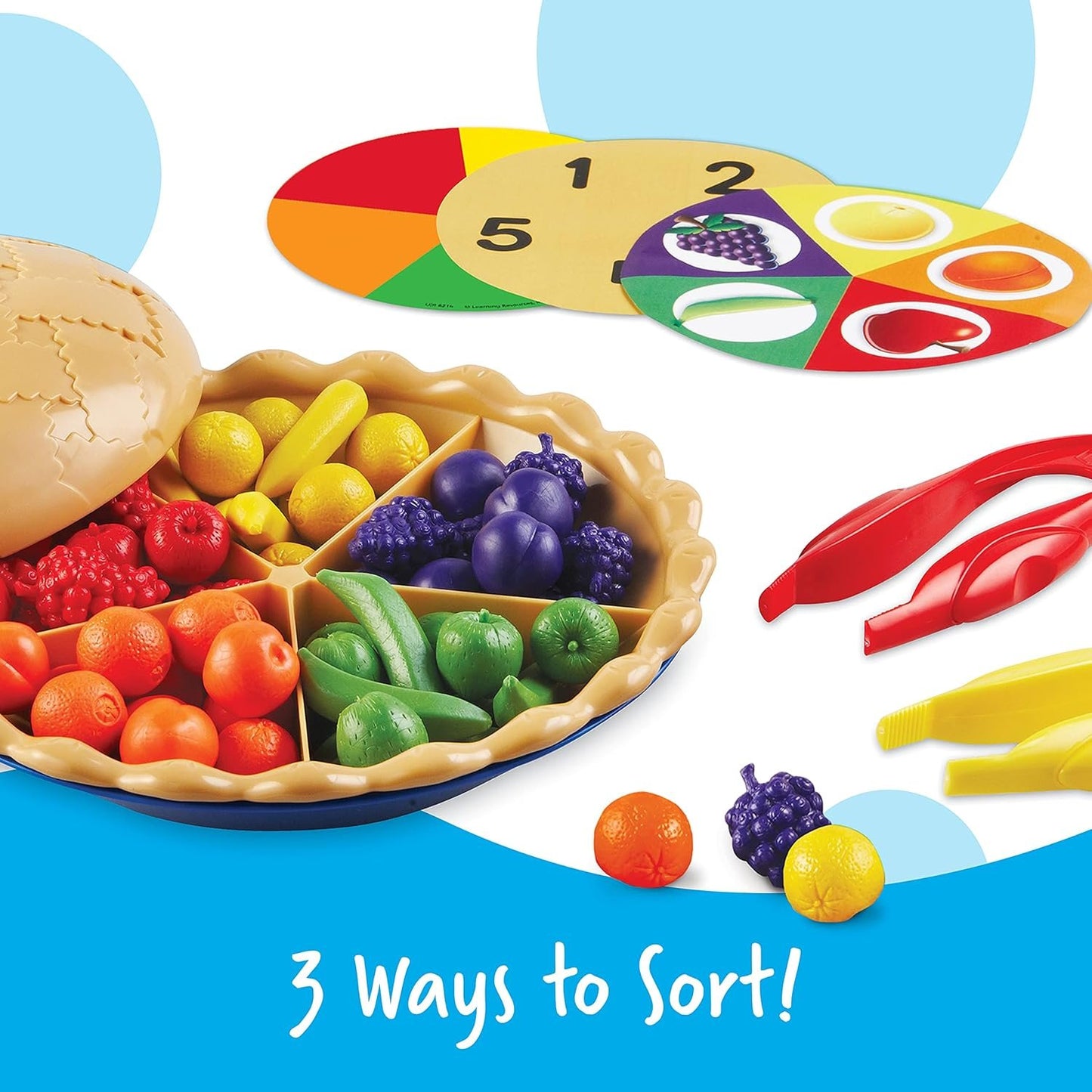 Learning Resources Super Sorting Pie, Fine Motor Toy, Early Number, Patterns, 68 Pieces, Grades Pre-K/Ages 3+