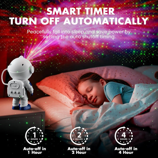 Astronaut Galaxy Projector, Star Projector for Bedroom, Nebula Night Light Projector with Timer and Remote, LED Space Galaxy Lamp for Room Decor, Home Decor, Gifts for Kids, Christmas, Birthday