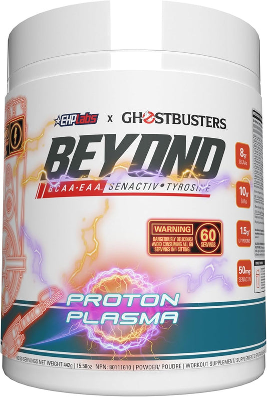 EHP Labs Beyond BCAA Powder Amino Acids Supplement for Muscle Recovery - 8g of Sugar Free BCAAs Amino Acids Post Workout Recovery Powder & 10g of EAA Amino Acids Powder - 60 Servings (Proton Plasma)