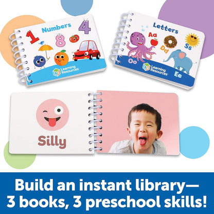 Learning Resources Skill Builders! Preschool Flipbook, Library Preschool, Learning Activities, Educational Toys for 1-3-Year-Olds, Toddler Activity Book, 3 Pieces, Ages 3+