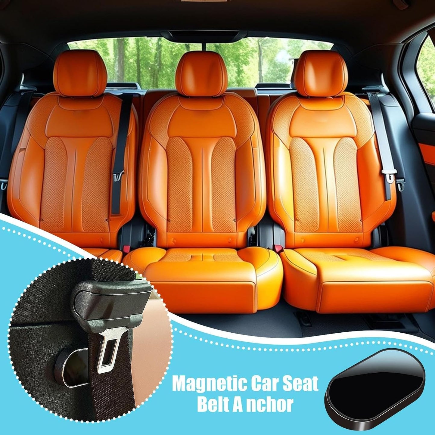 Car Seat Belt Clip, Locking Harness Clip, Anti Escape Safety Tool, Magnetic Buckle Accessory, Secure Fit Design, Ideal for Daily Commute and Long Car Rides