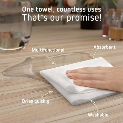 Ecolifestyle Reusable Paper Towels Washable – 3 Rolls, 20 Sheets (11"x11") | Made of Bamboo, Super Absorbent, Machine Washable, Eco-Friendly Alternative to Paper Towels | Perfect for Kitchen & Beyond