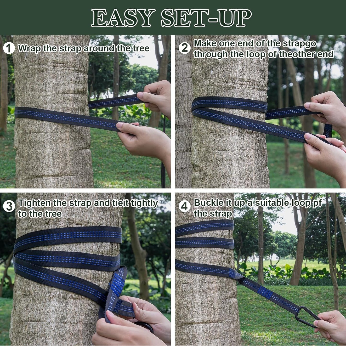 Stnopw Camping Hammock with Mosquito Net,Durable Hammock 440 lb Capacity,Lightweight & Portable Hammock with Tree Straps,Camping Gear for Outdoor Hiking Camping Beach Backpack Travel Outside