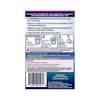 Efferdent Denture Cleanser Tablets, Complete Clean, Tablets, Multicolor, 252 Count