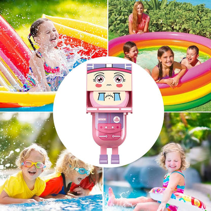 Kids Water Squirts, Square Head Cartoon Water Toy, Interactive Fighting Game, Fun Outdoor Swimming Activity, Perfect to Children Ages 3-12, Ideal for Summer Play and Pool Fun