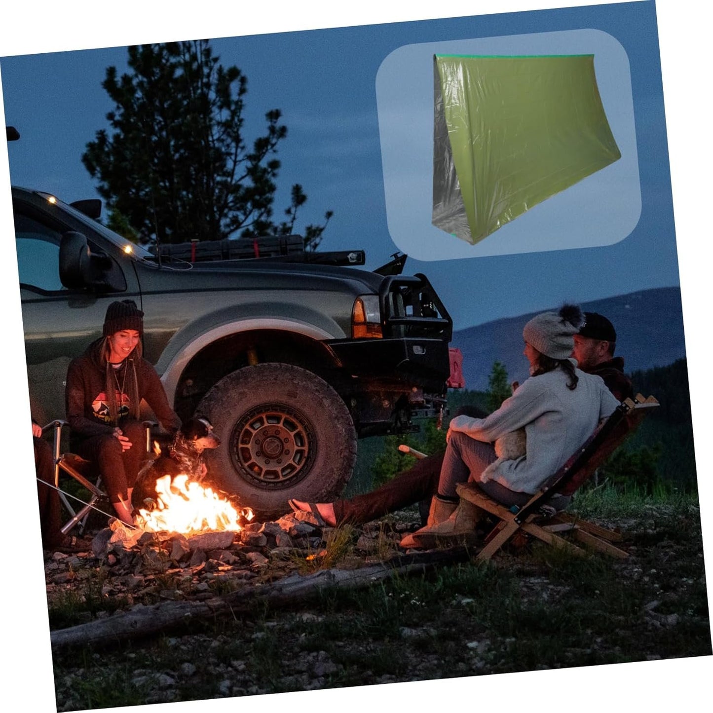 CORHAD Outdoor Emergency Tent Ultralight Tarp Shade Tarps for Outdoors Hammock Tent Thermal Shelter Hiking First Aid Tent Camping Foldable Blanket Camping Supply Emergency Supply Blanket