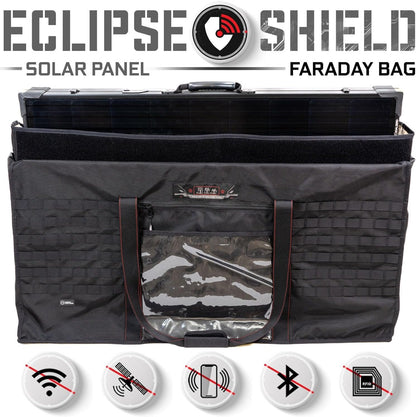 Mission Darkness Eclipse Faraday Bag for Solar Panels & Extra-Large Electronics. Military-grade RF Shielding Case Designed for EMP/CME Protection, Preppers, and Personal Security, Black, Classic