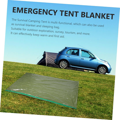 JUMPLAWN Emergency Thermal Survival Tent Multi Functional Outdoor Camping Durable Windproof Blanket for Hiking Expeditions Emergency Situations