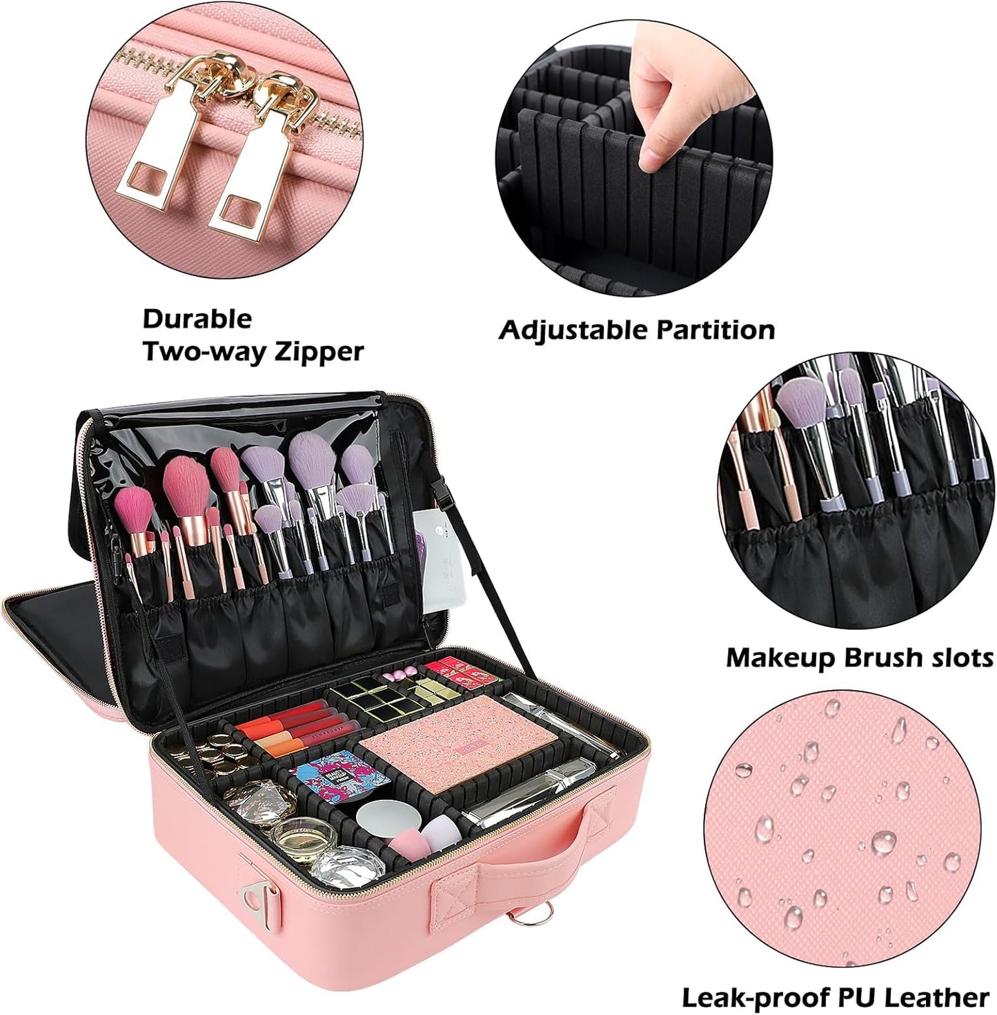 Train Travel Case, pink, Large Toiletry Bag - Pink