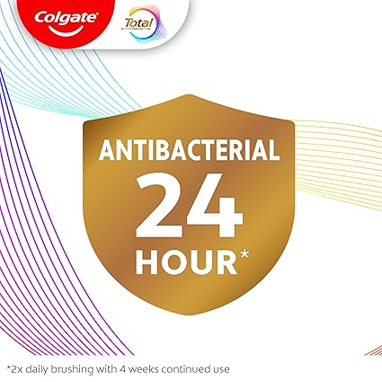 Colgate Total Clean Mint Toothpaste, 10 Benefits, No Trade-Offs, Freshens Breath, Whitens Teeth and Provides Sensitivity Relief, Clean Mint Flavor, 4 Pack, 5.1 Oz Tubes