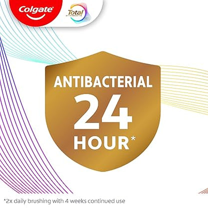 Colgate Total Clean Mint Toothpaste, 10 Benefits, No Trade-Offs, Freshens Breath, Whitens Teeth and Provides Sensitivity Relief, Clean Mint Flavor, 4 Pack, 5.1 Oz Tubes