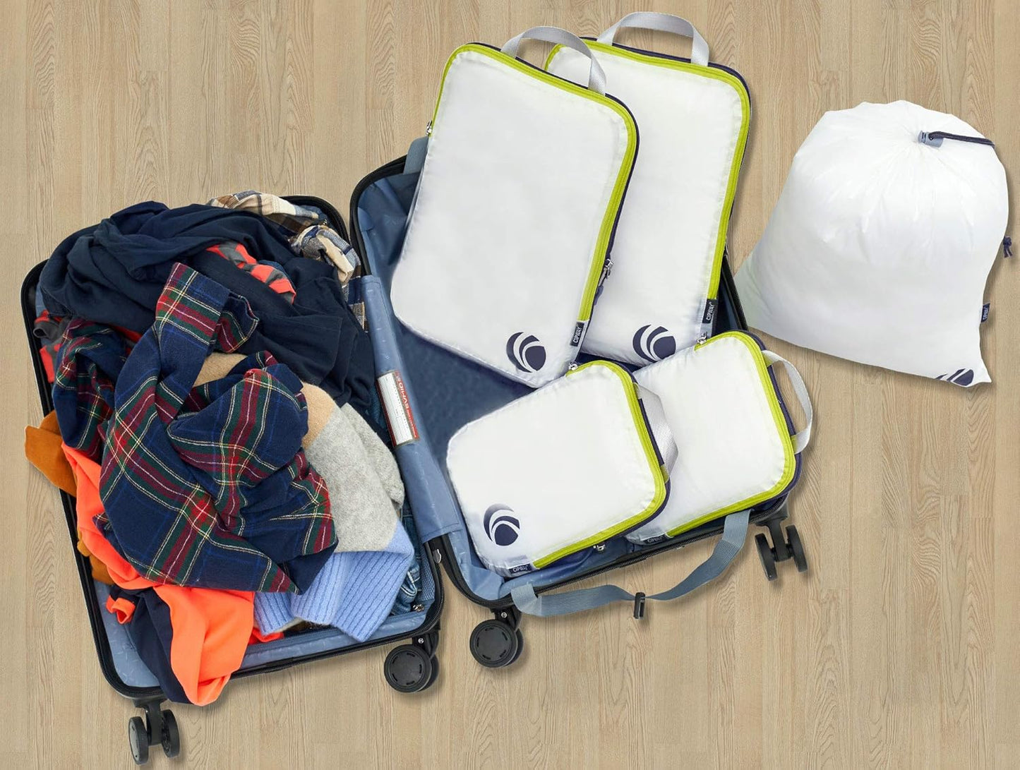 Cipway Compression Packing Cubes for Travel-Expandable Luggage Organizer Set Pack More in Less Space,Travel Gear Accessories