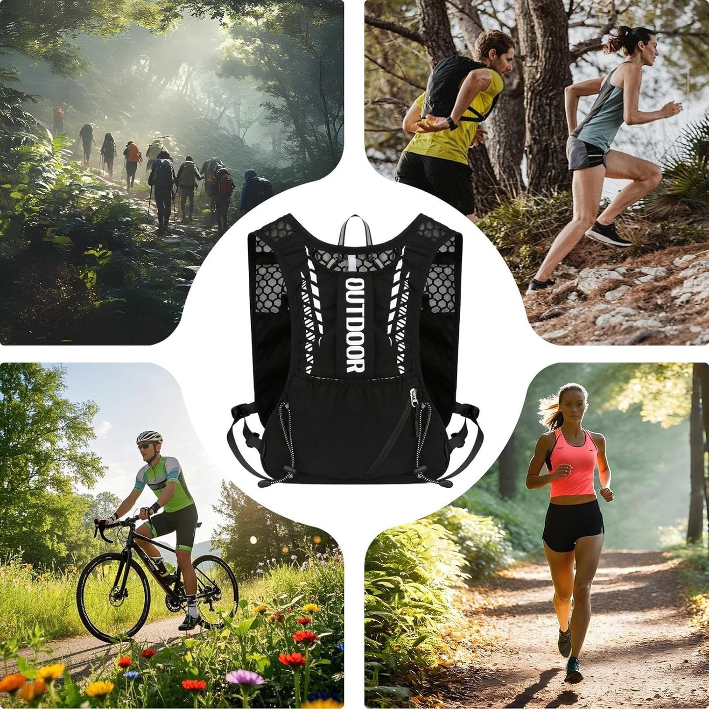 Running Vest, Chest Phone Holder, Reflective Sports Gear, Adjustable Fitness Vest, Breathable Workout Harness, Lightweight Training Accessory Ideal For Jogging, Gym, Hiking