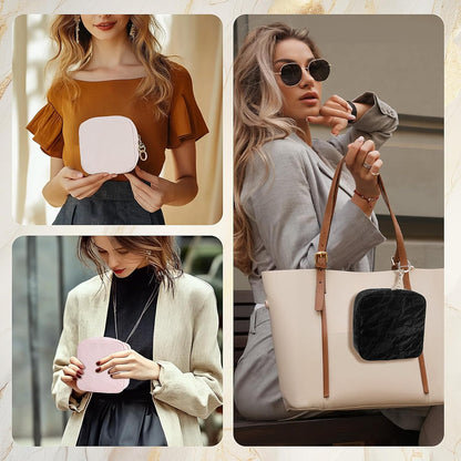 Beauty Case Small Makeup Bag Women Leather Clutch Bag Travel Bag Marble Cosmetic Organizer Bags Makeup Organizer Portable Travel Accessories for Girl Birthday, White, Toiletry Bag