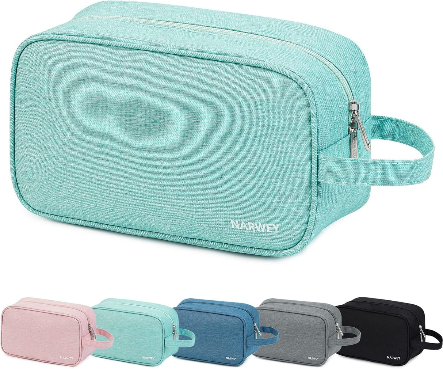 Narwey Travel Toiletry Bag for Women and Men Traveling Dopp Kit Makeup Bag Organizer Cosmetic Bag Make Up Bag Toiletries Bag for Accessories (Mint Green)