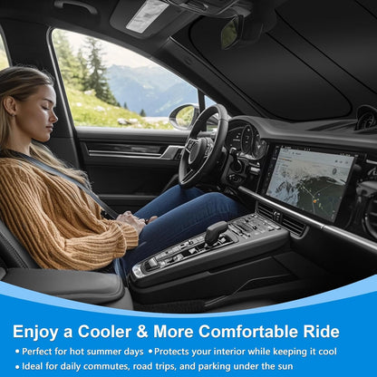 ULROLIT Windshield Sun Shade for 2020-2025 Lincoln Corsair Accessories, Foldable Window Sunshade Sun Visor Protector, Front Windshield Sunshade Sun Shield Blocks UV Rays Heat