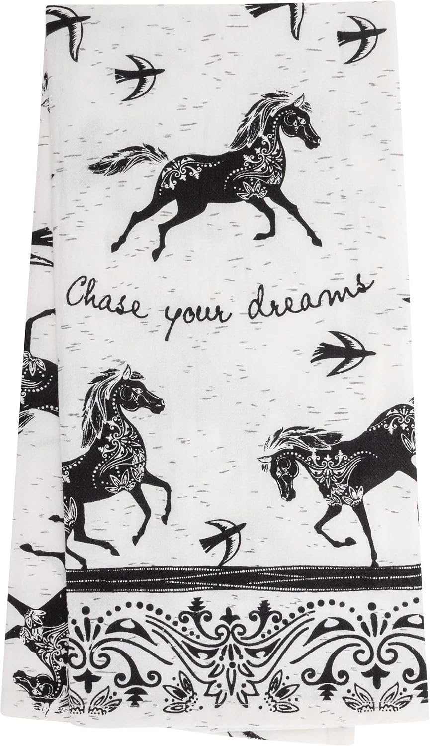 Karma Boho Tea Towels Horse, 18" x 22"