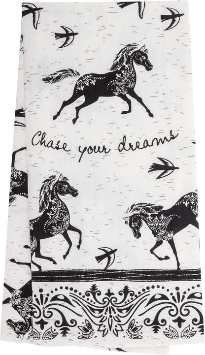 Karma Boho Tea Towels Horse, 18" x 22"