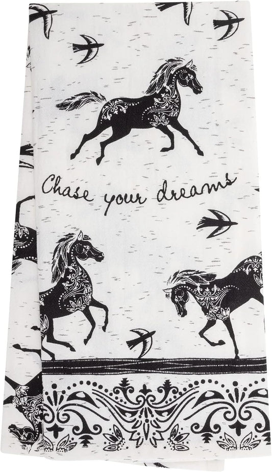 Karma Boho Tea Towels Horse, 18" x 22"