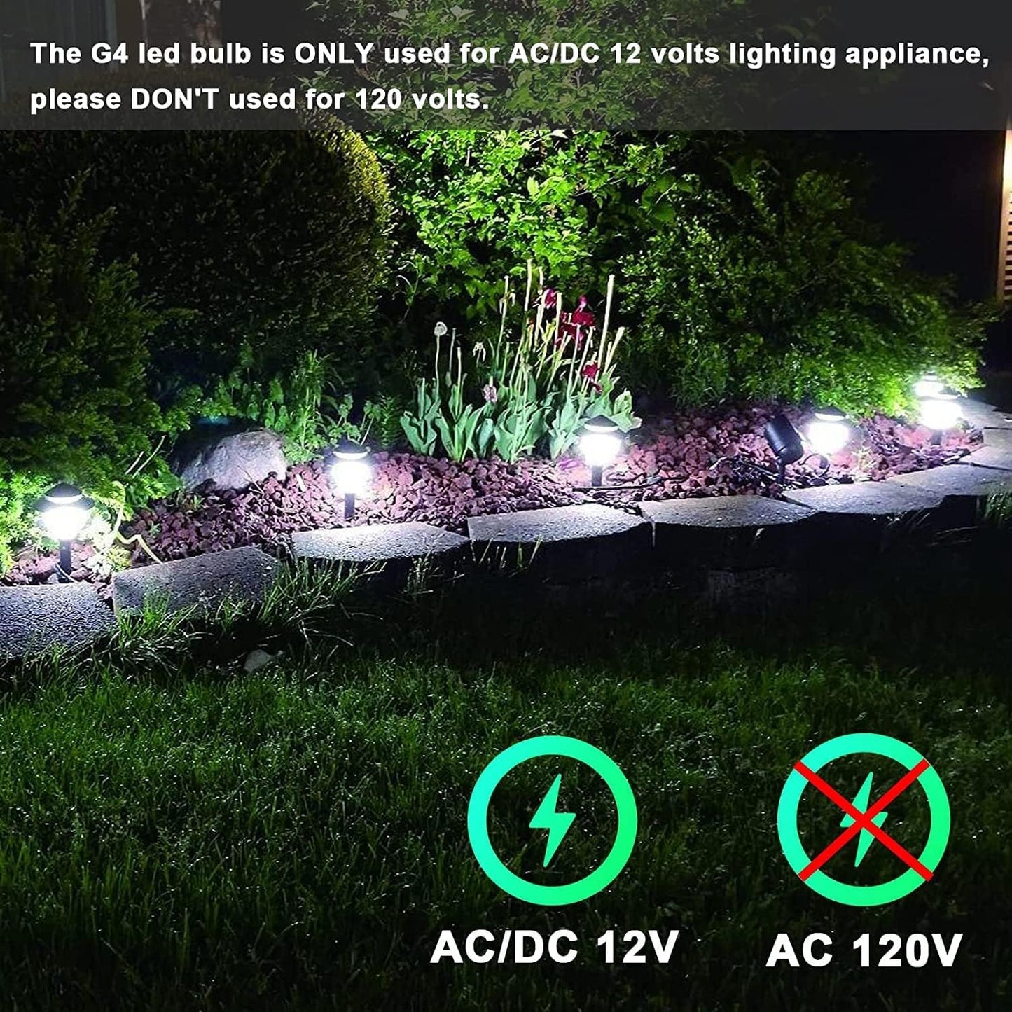 DUMILOO G4 LED Bulb 4W 6000K Daylight White 12V AC/DC T3 JC Type Bi-Pin 20-35W Halogen Equivalent Non-dimmable for Outdoor Landscape Lighting Deck Stair Step Path Lights, Home Lighting, 6 Pack
