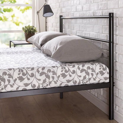 Zinus King Bed Frame - Geraldine 12 inch Black Metal Platform Bed Frame with Headboard and Footboard - No Box Spring Needed, Under Bed Storage Space, Easy Assembly, Durable Steel Slat Support, King