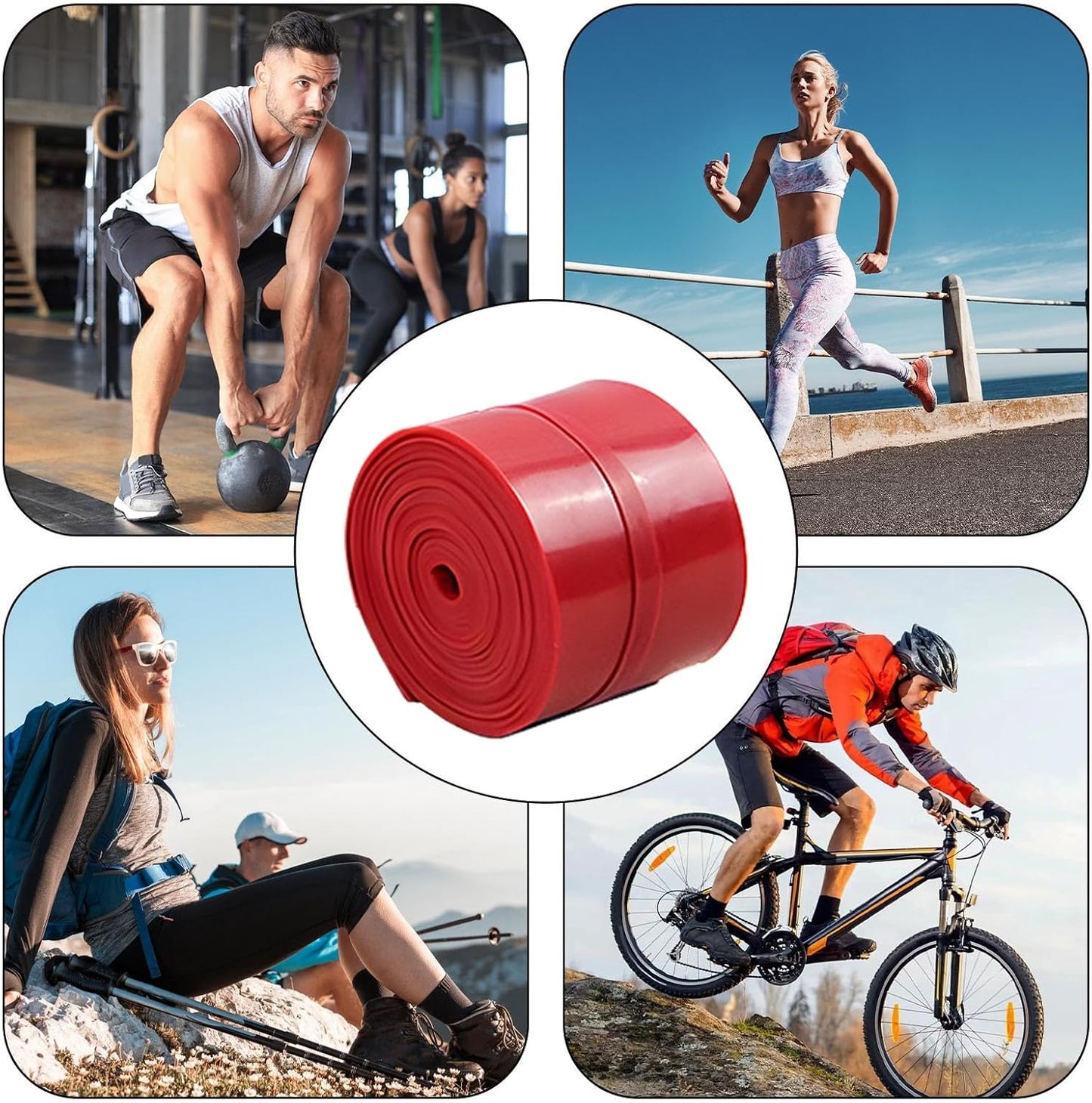 Resistance Bands, Latex Fitness Straps, Waterproof Exercise Gear, Floss Stretch Bands, 81.89x1.97x0.06 Inches, Ideal for Strength Training, Upper Body Workouts, Lower Limbs